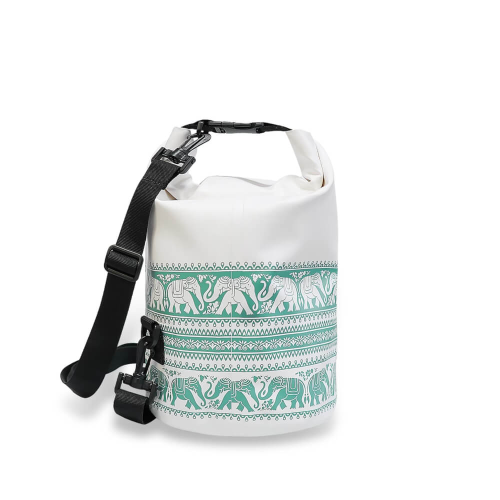 กระเป๋ากันน้ำ FEELFREE DRY TUBE CHANG รุ่นช้าง 3L สีขาว/เขียว_2
